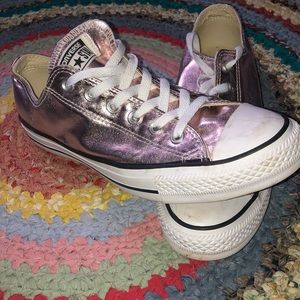 Pink Metallic Converse Sneakers